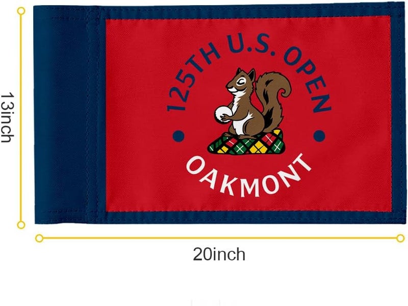 2BUT Oakmont Country Club Golf Pin PGA Flag Practic Putting Green Golf Flag For Backyard Garden Double-Sewn 600D Nylon Miniature Pin Flag Regulation Tube Flag(D 20"X13") - Image 2